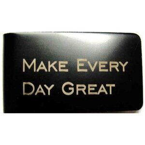 Money Clip Make Every Day Count Wallet Credit Card Cash Holder Black Stainless